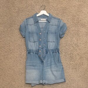 Altar'd State Light Blue Denim Top